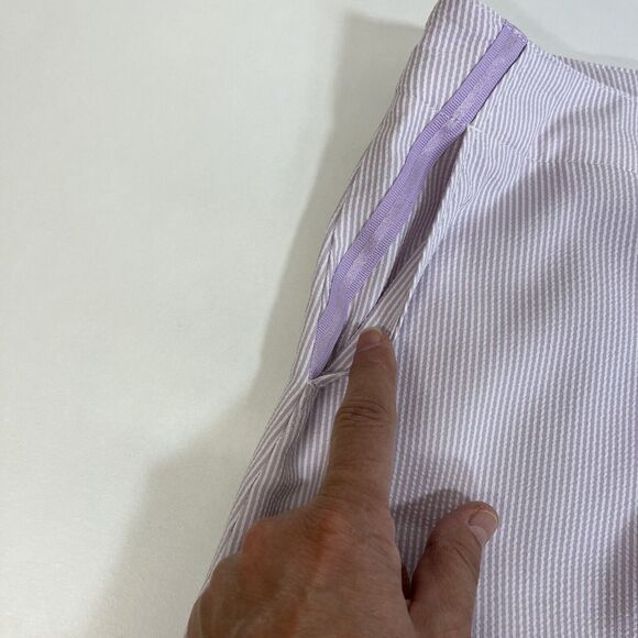 Lady Hagen Golf Skort‎ Lavender seersucker Sz 8 Side pockets, Zipper back - Picture 5 of 5